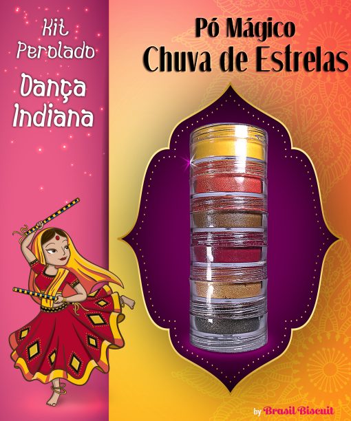 Pó Mágico Kit Perolado Dança Indiana Chuva de Estrelas