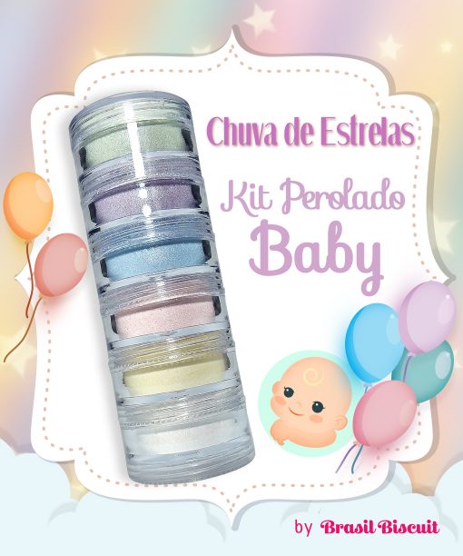 Pó Mágico Chuva de Estrelas Kit Perolado Baby