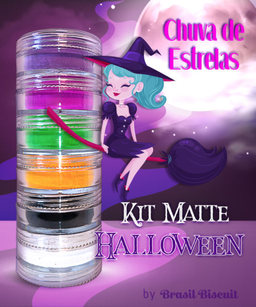 Pó Mágico Chuva de Estrelas Kit Matte Halloween