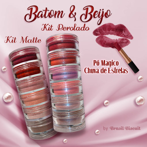 Pó Mágico Chuva de Estrelas Duo de Kits Batom & Beijo