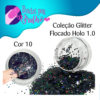 Doidas por Brilho Coleção Glitter Flocado Holo 1.0 - Cor 10