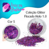 Doidas por Brilho Coleção Glitter Flocado Holo 1.0 - Cor 5