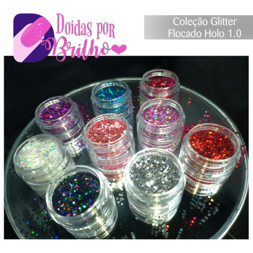 Doidas por Brilho Coleção Glitter Flocado Holo 1.0