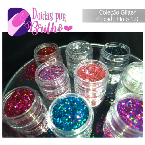 Doidas por Brilho Coleção Glitter Flocado Holo 1.0