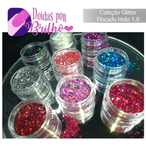 Doidas por Brilho Coleção Glitter Flocado Holo 1.0