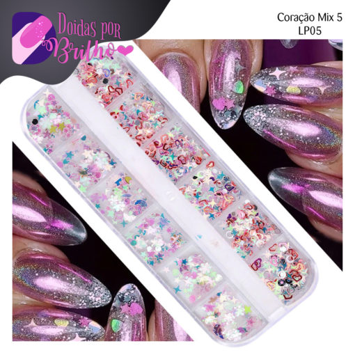 Caixa de Glitter Multicor Mix 5