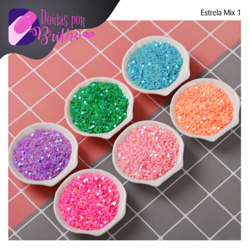 Caixa de Glitter Estrela Mix 1