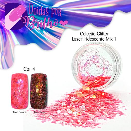 Doidas por Brilho Coleção Glitter Iridescente Laser Mix 1 - Cor 4